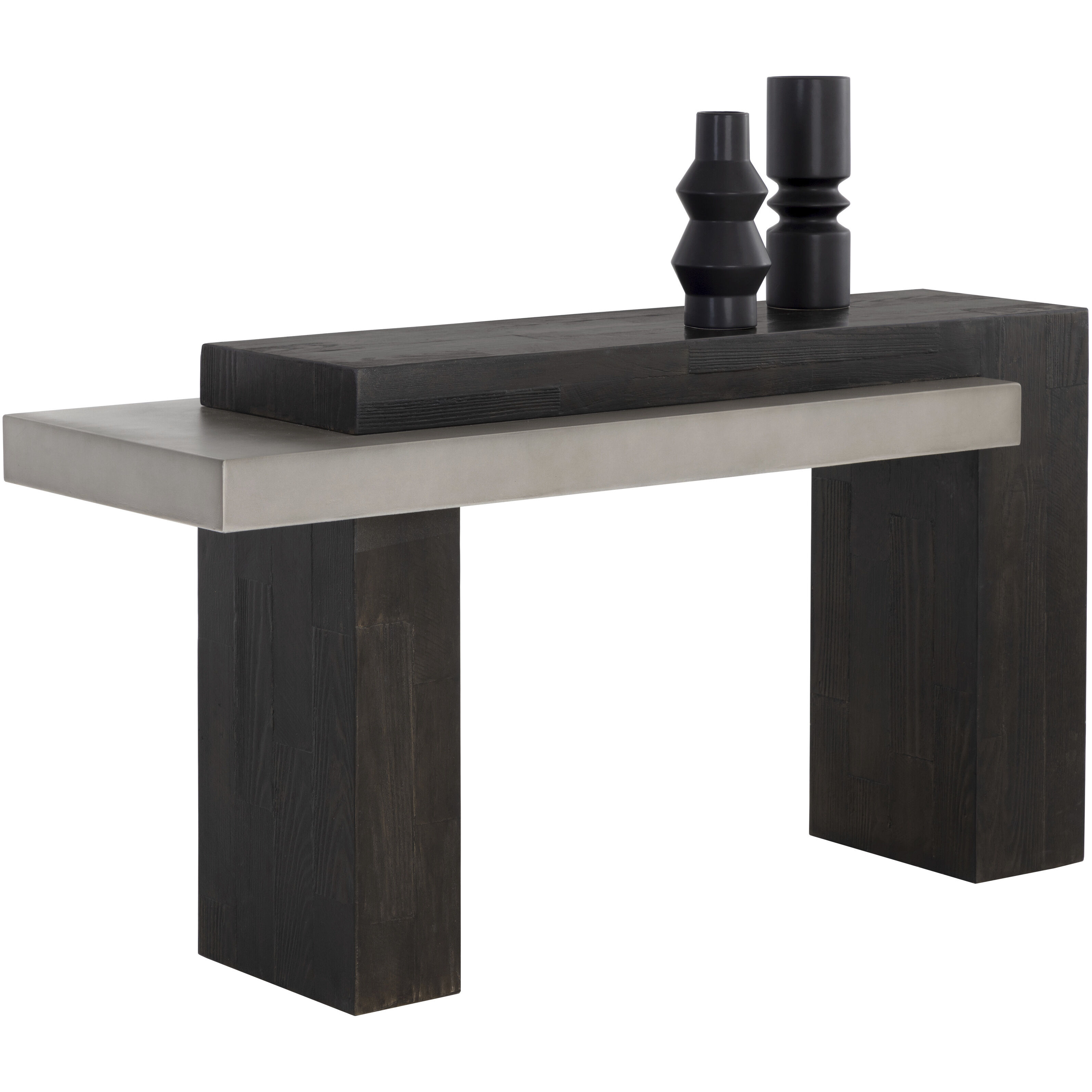 Herriot 56.25 X 29.5 inch Dark Brown / Grey Outdoor Console Table